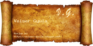 Veiser Gyula névjegykártya